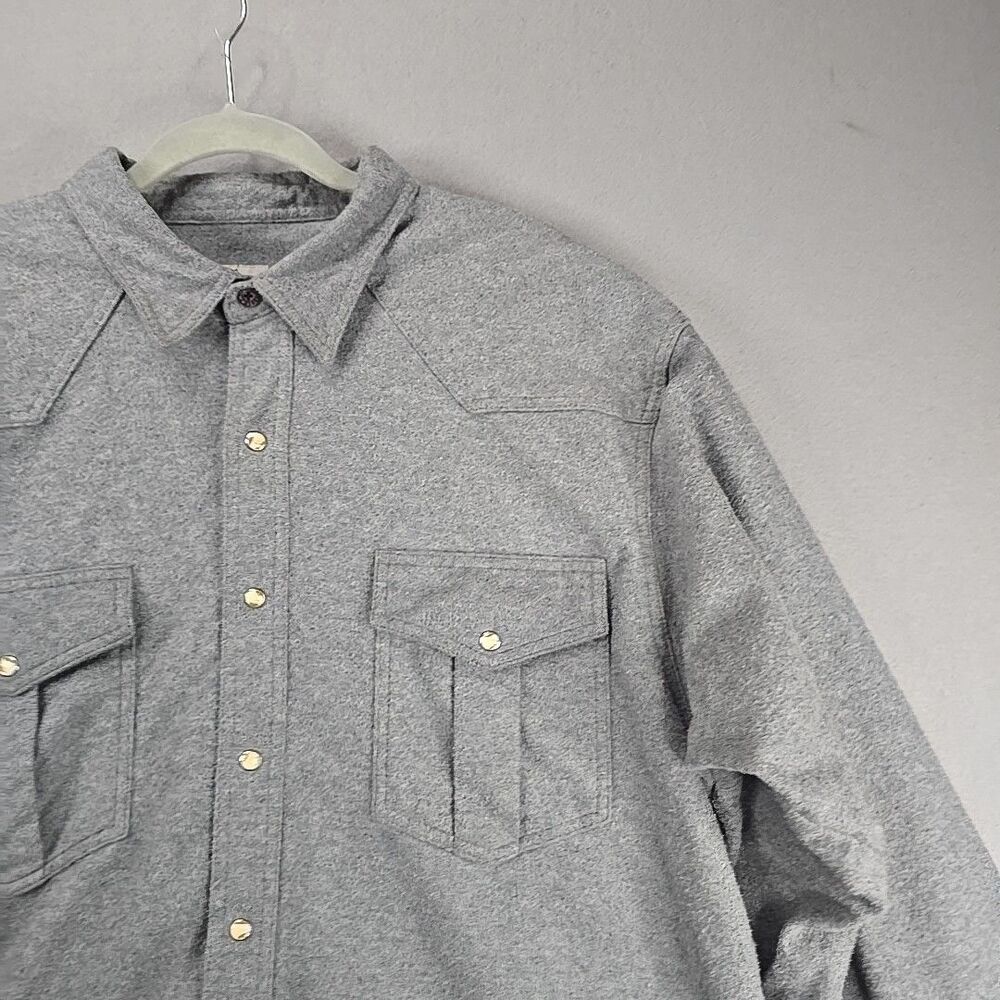 Moose Creek Men's XL Gray Flannel Shirt Long Sleeved Pearl Snap Outdoors Western
